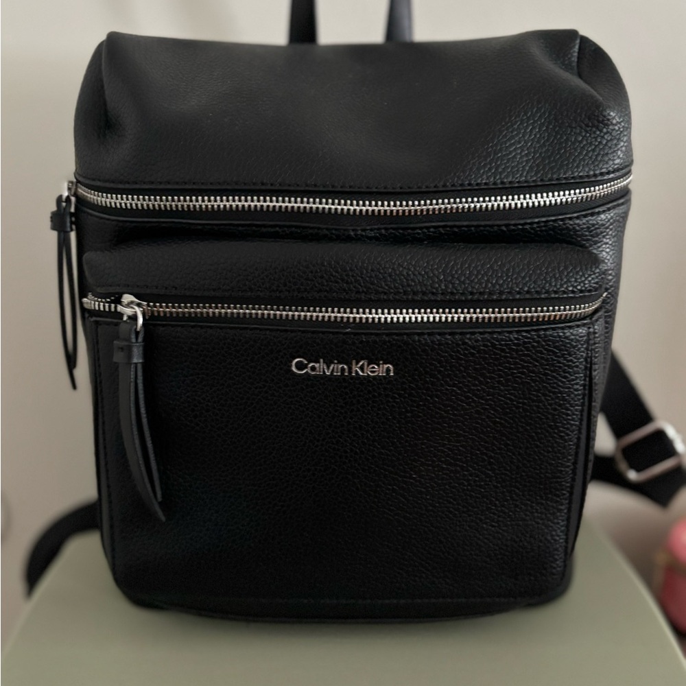 Calvin Klein Black Rucksack Textured Backpack